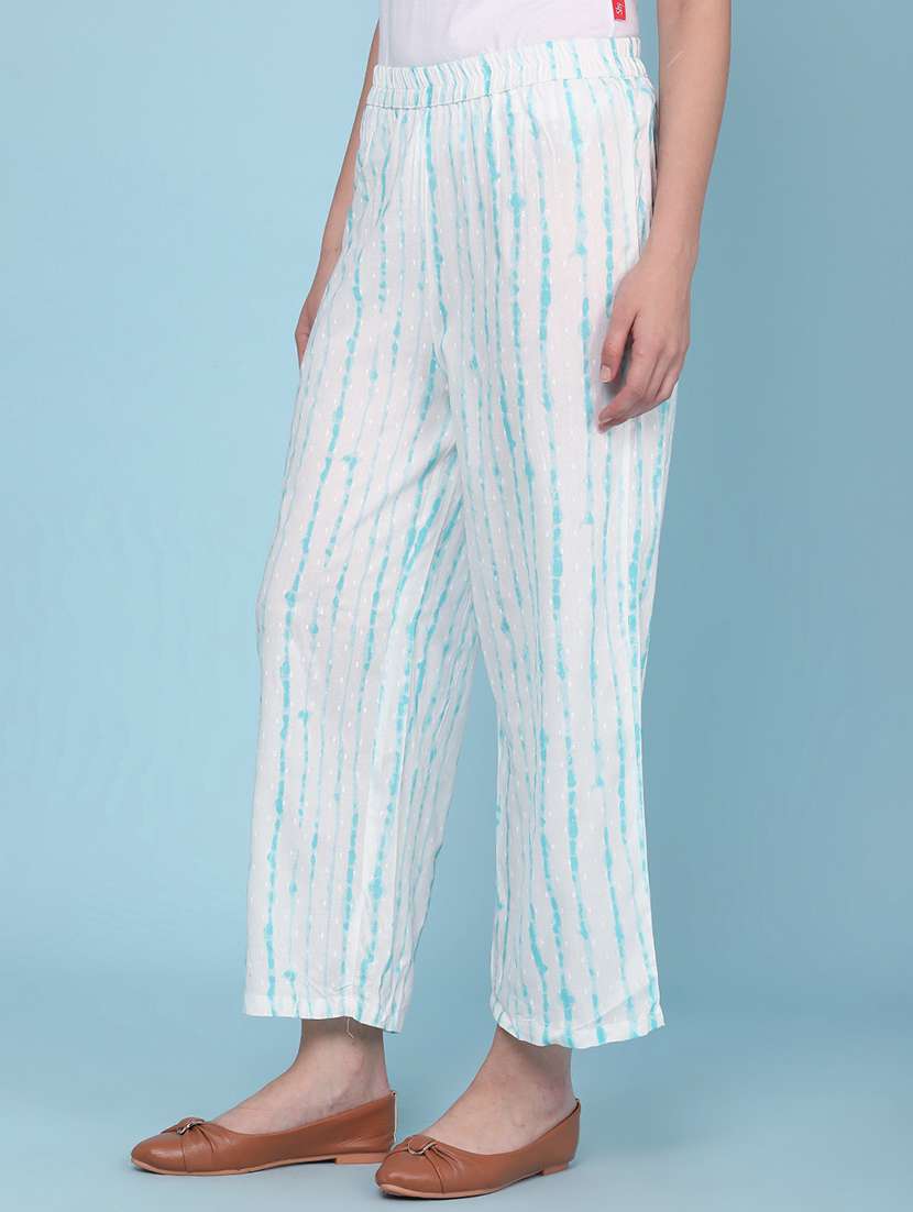 women printed mid rise straight fit trouser - 22377652 -  Standard Image - 3