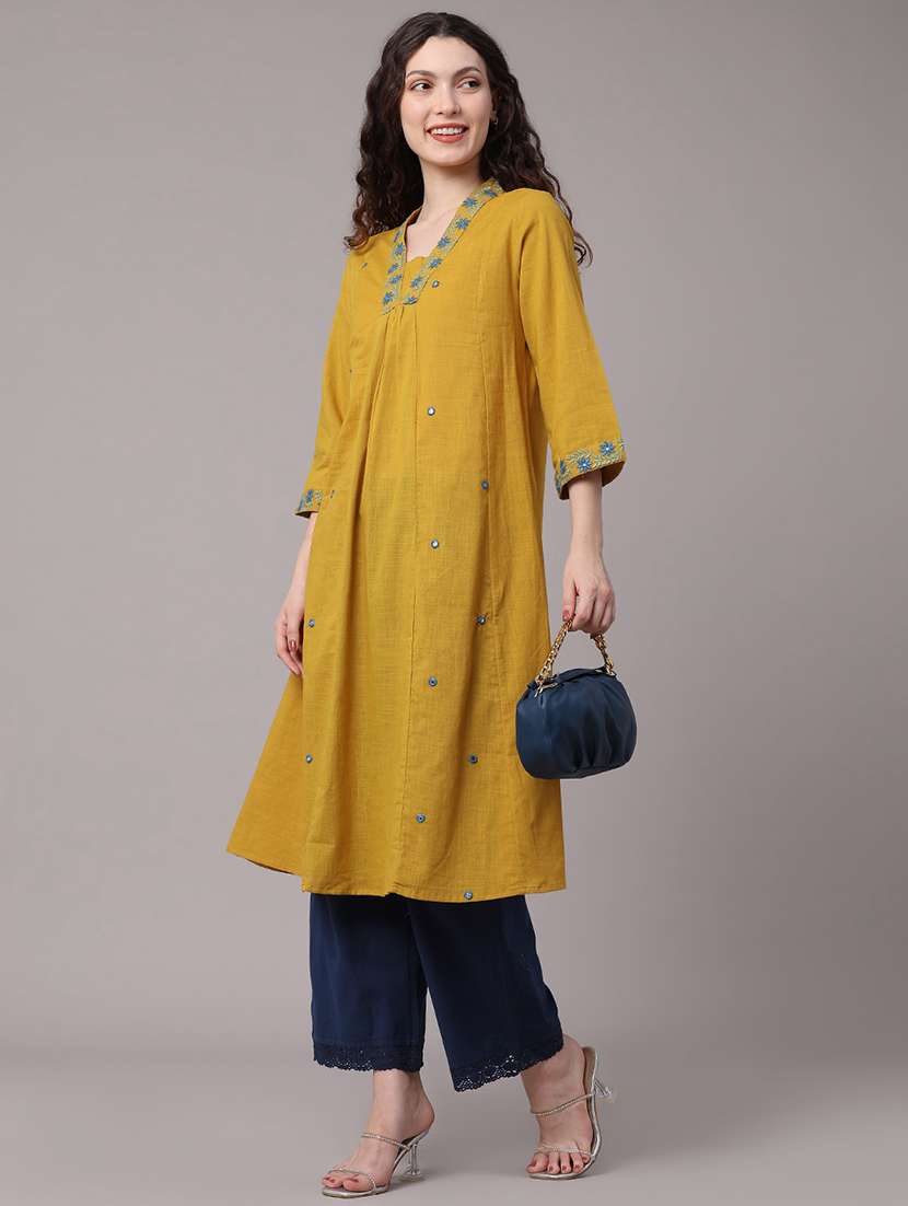 women solid mid rise straight pant - 22377656 -  Standard Image - 5