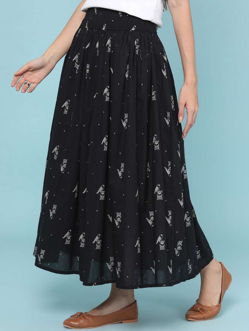 Women Printed High Rise Flared Skirt - 22377669 -  Standard Image - 3