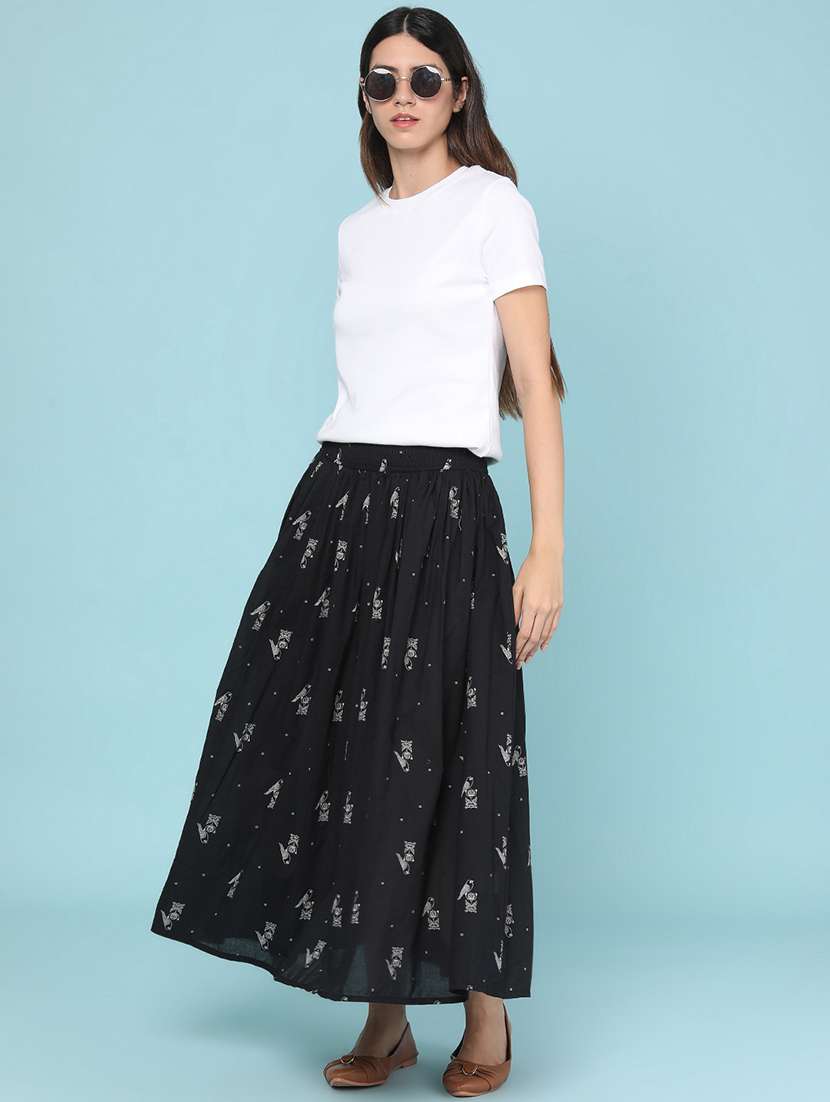 Women Printed High Rise Flared Skirt - 22377669 -  Standard Image - 5