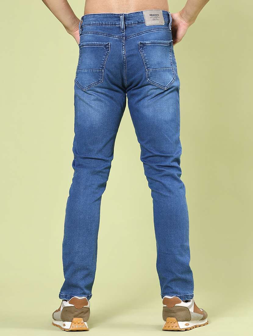 men washed mid rise slim fit jeans - 22377745 -  Standard Image - 3