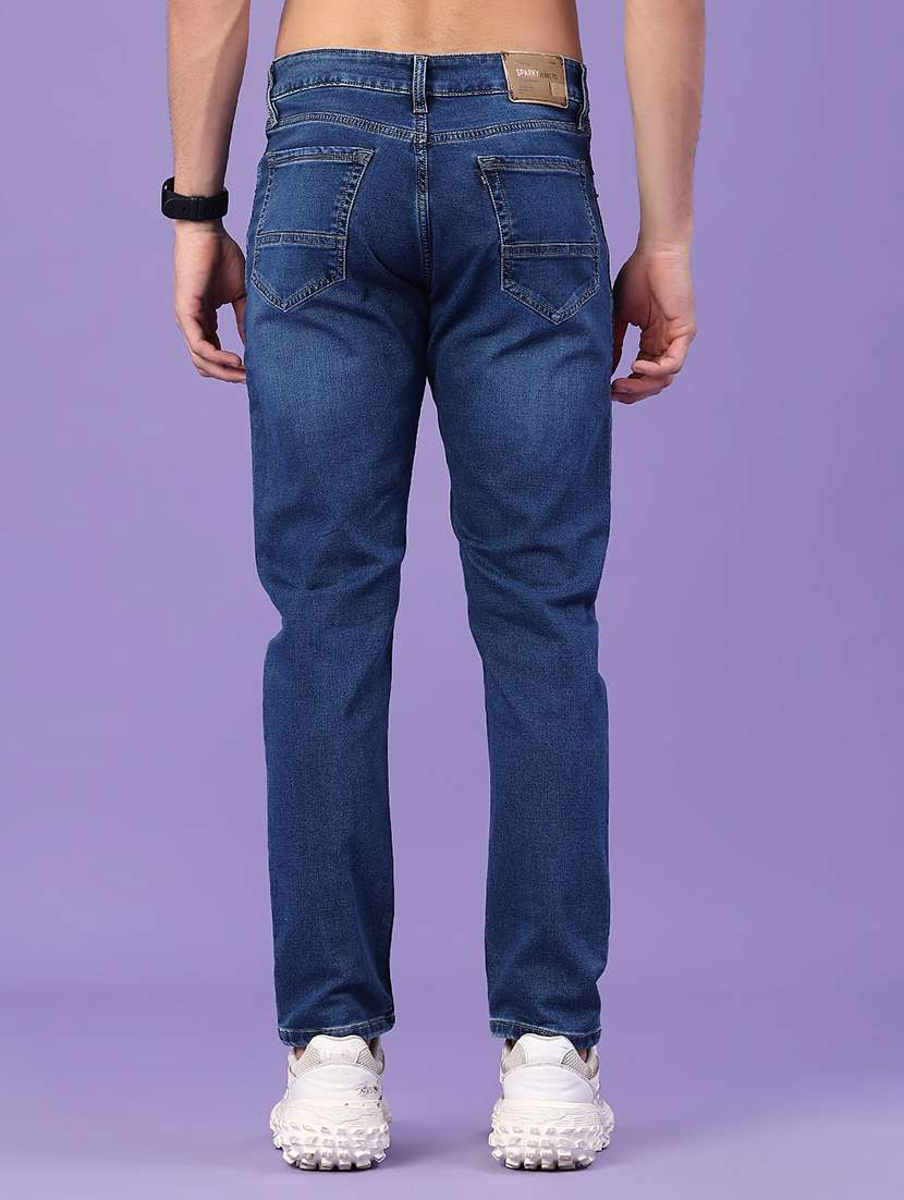 men washed mid rise slim fit jeans - 22377746 -  Standard Image - 3