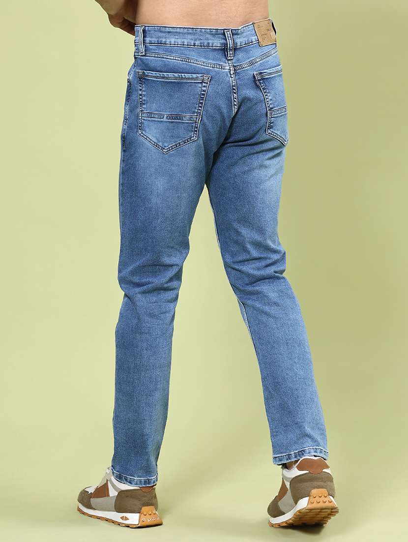 men washed mid rise slim fit jeans - 22377747 -  Standard Image - 3