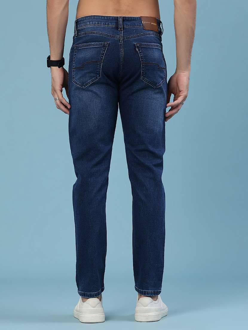 men washed mid rise slim fit jeans - 22377749 -  Standard Image - 3