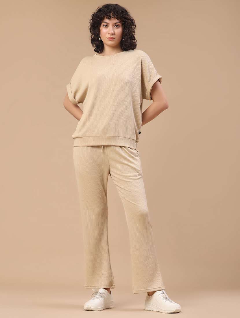 women self design round neck top and trouser co-ord set - 22377822 -  Standard Image - 3