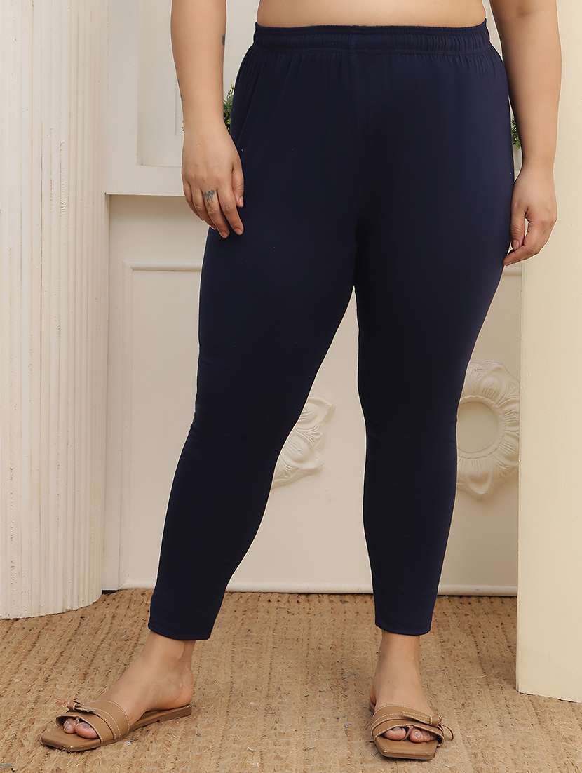 women plus size solid mid rise legging