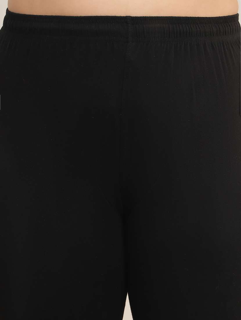 women pack of 2 plus size solid mid rise legging - 22377918 -  Standard Image - 5