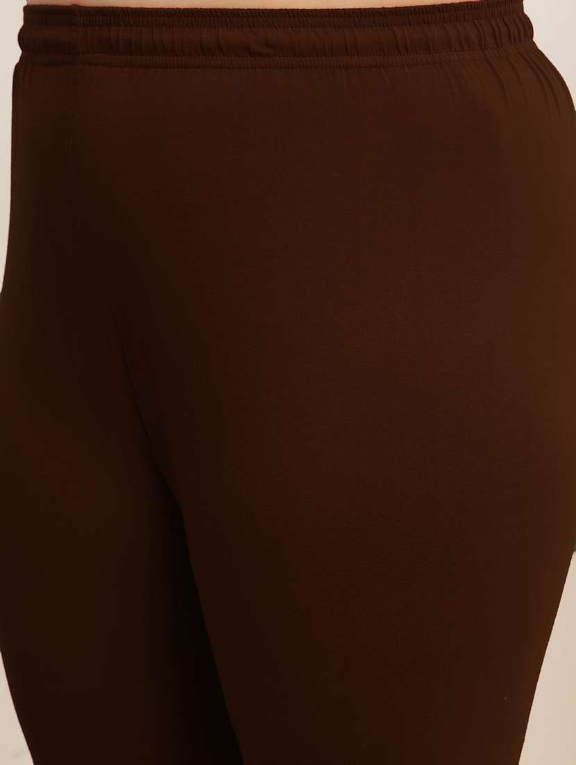 women pack of 2 plus size solid mid rise legging - 22377930 -  Standard Image - 5