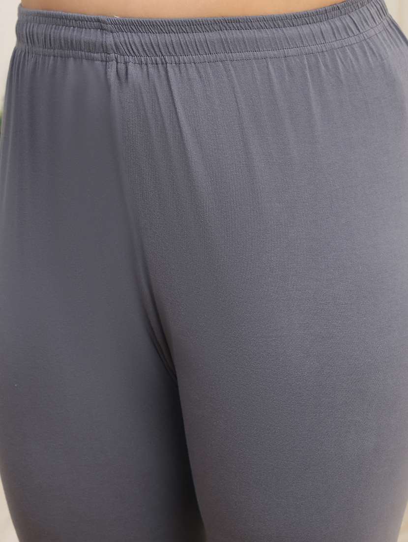 women pack of 2 plus size solid mid rise legging - 22377982 -  Standard Image - 3