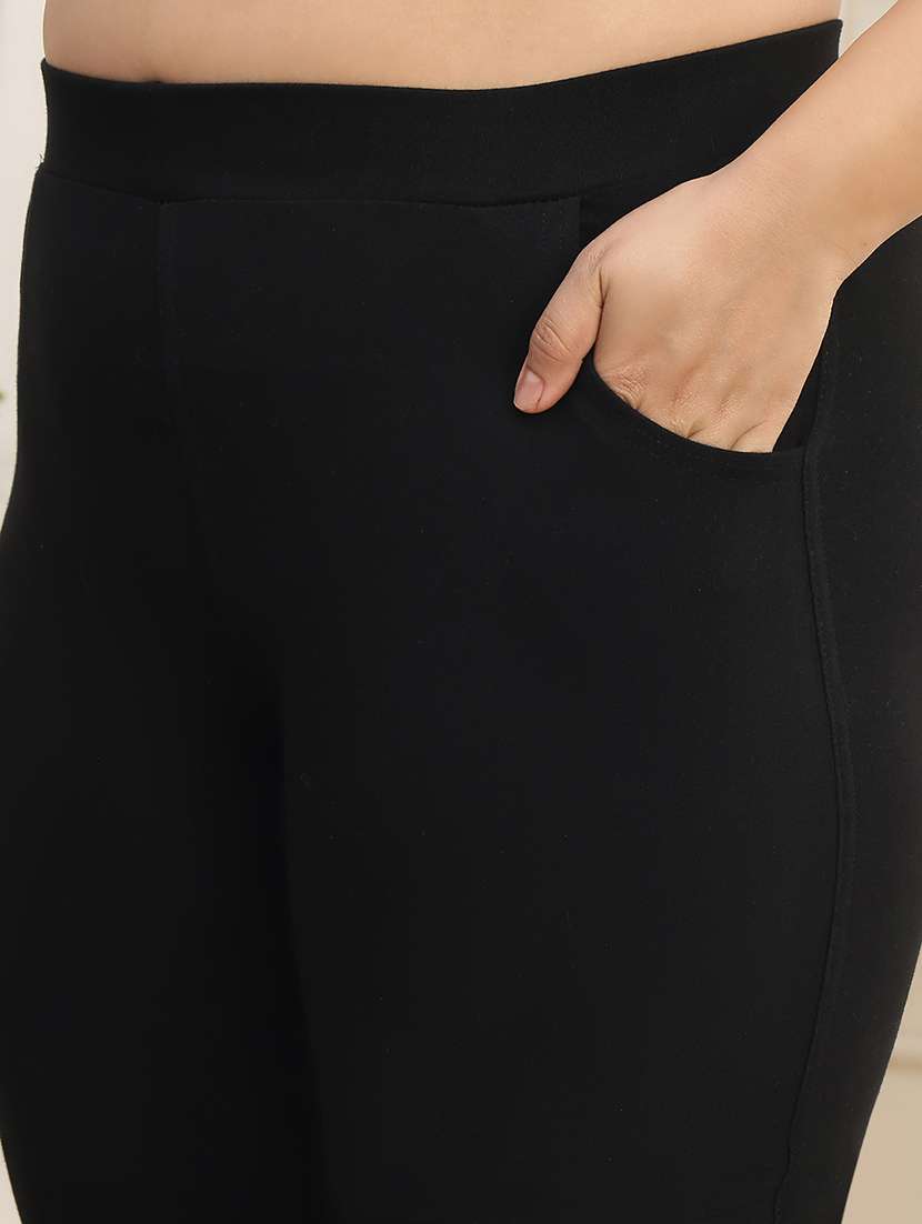 women pack of 2 plus size solid mid rise legging - 22378029 -  Standard Image - 5