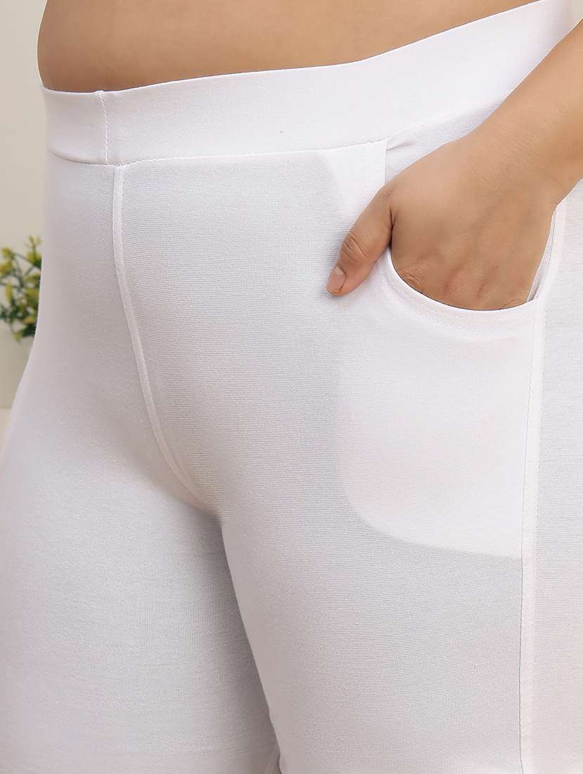women pack of 2 plus size solid mid rise legging - 22378049 -  Standard Image - 5