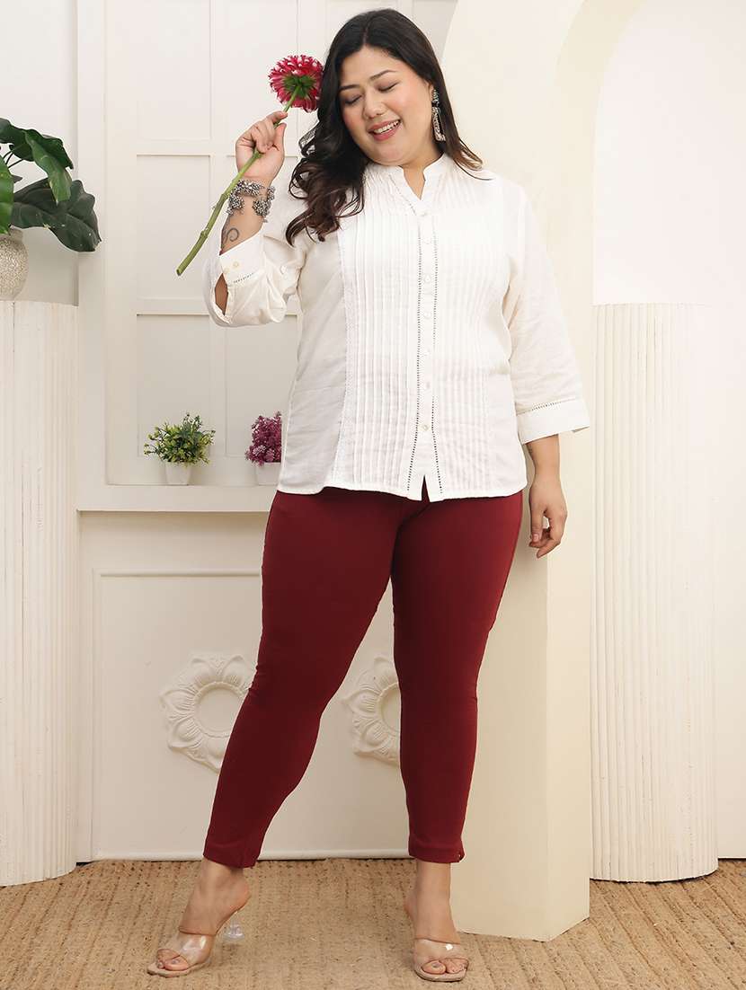 women pack of 2 plus size solid mid rise legging - 22378065 -  Standard Image - 5