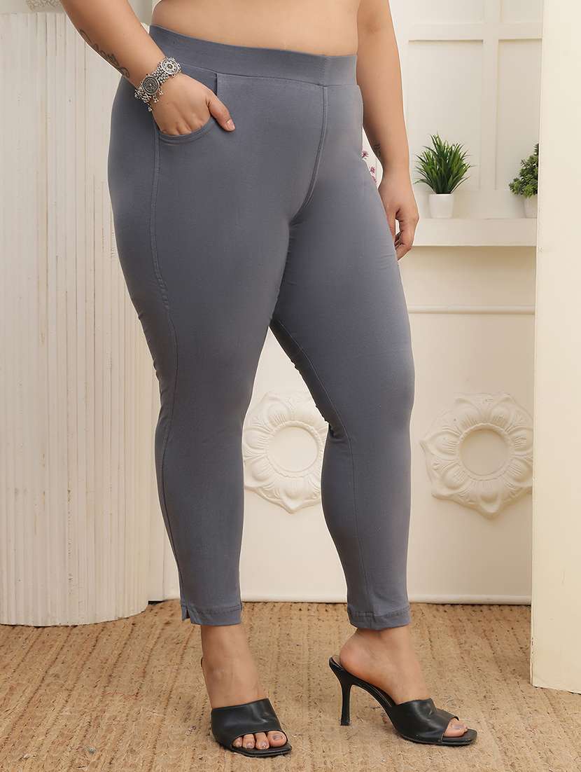 women pack of 2 plus size solid legging - 22378108 -  Standard Image - 3