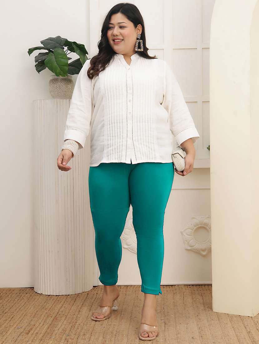 women pack of 2 plus size solid legging - 22378218 -  Standard Image - 5