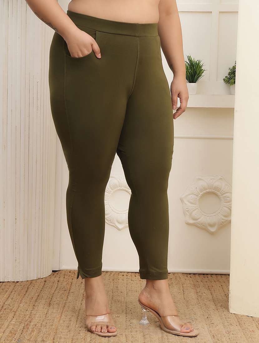 women pack of 2 plus size solid legging - 22378228 -  Standard Image - 3