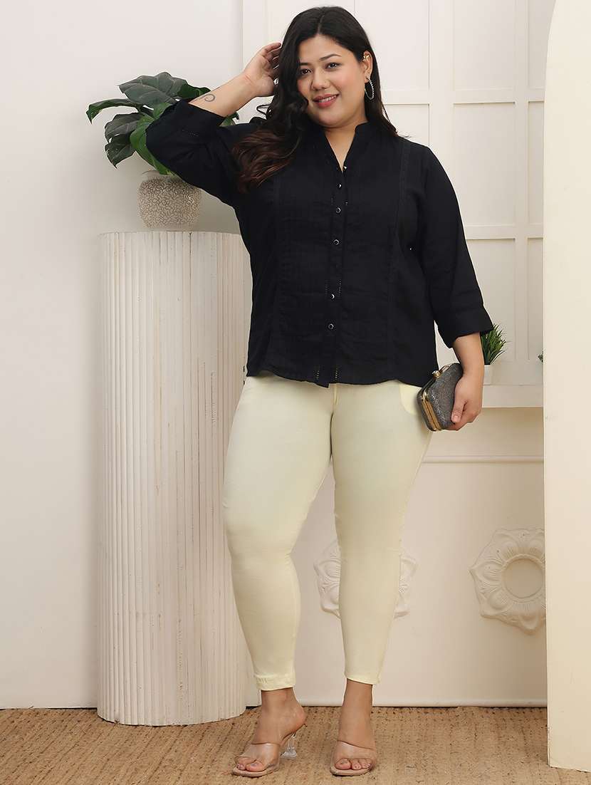 women pack of 2 plus size solid legging - 22378228 -  Standard Image - 5