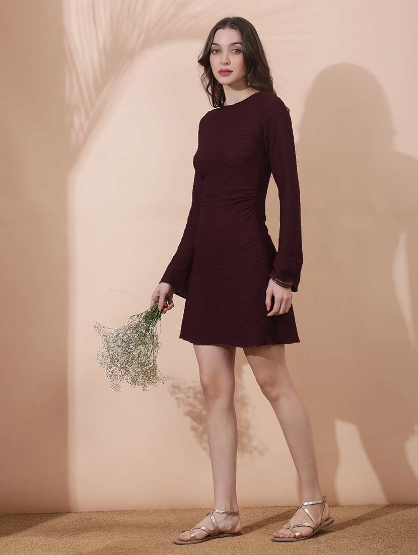 women solid bell sleeve sheath dress - 22378251 -  Standard Image - 3