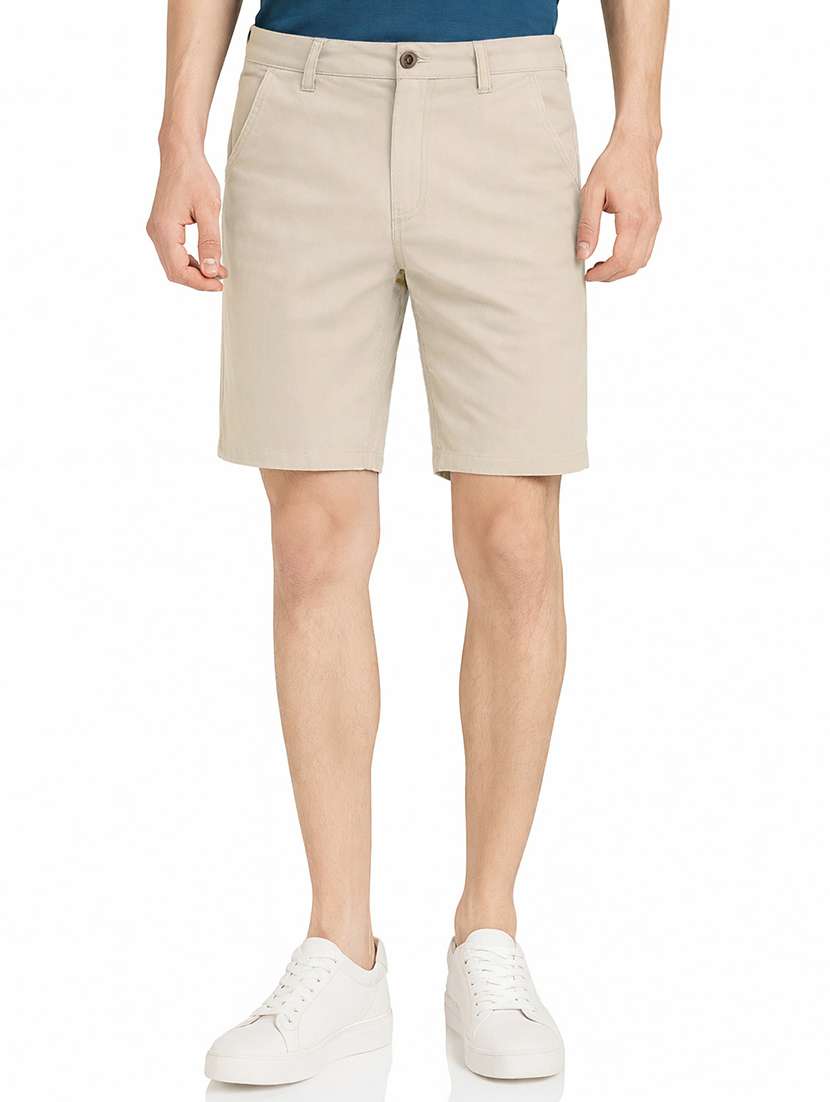 men solid mid rise regular fit shorts - 22378526 -  Standard Image - 3