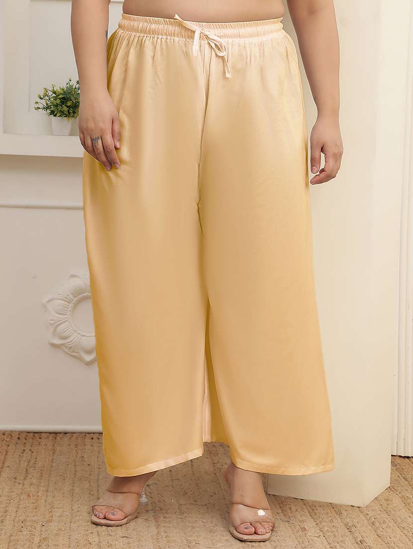 women plus size solid palazzo