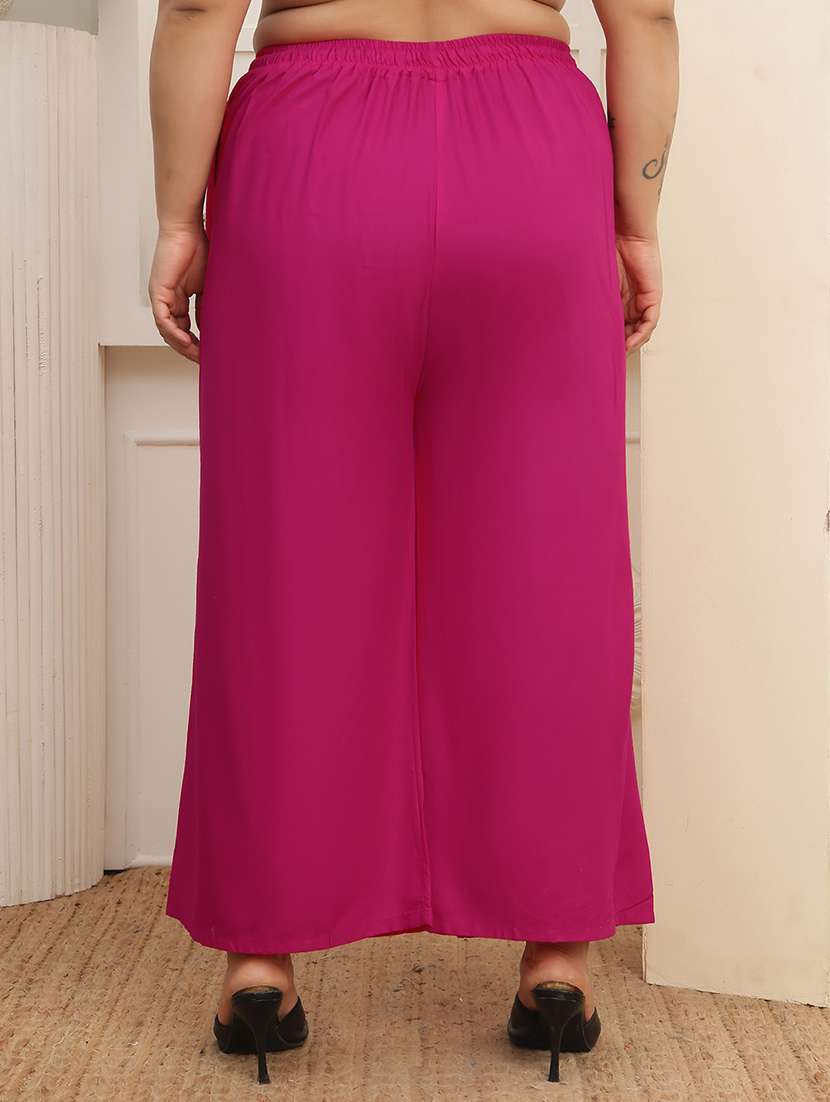 women plus size solid palazzo - 22378725 -  Standard Image - 3