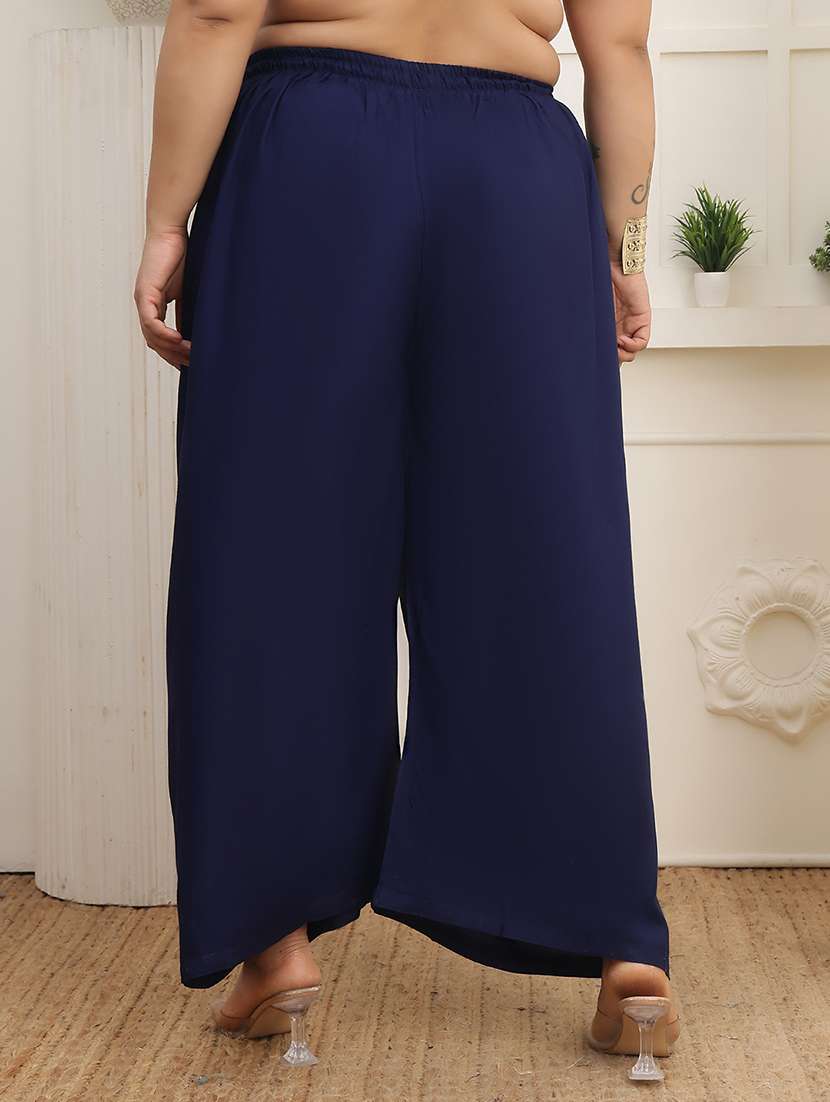women plus size solid palazzo - 22378727 -  Standard Image - 3