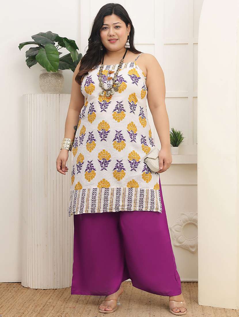Women Plus Size Solid Mid Rise Palazzo - 22378735 -  Standard Image - 5