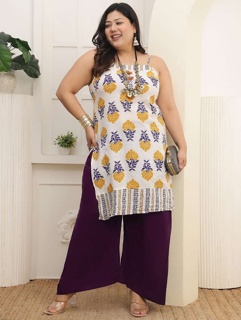 women plus size solid mid rise palazzo - 22378736 -  Standard Image - 5