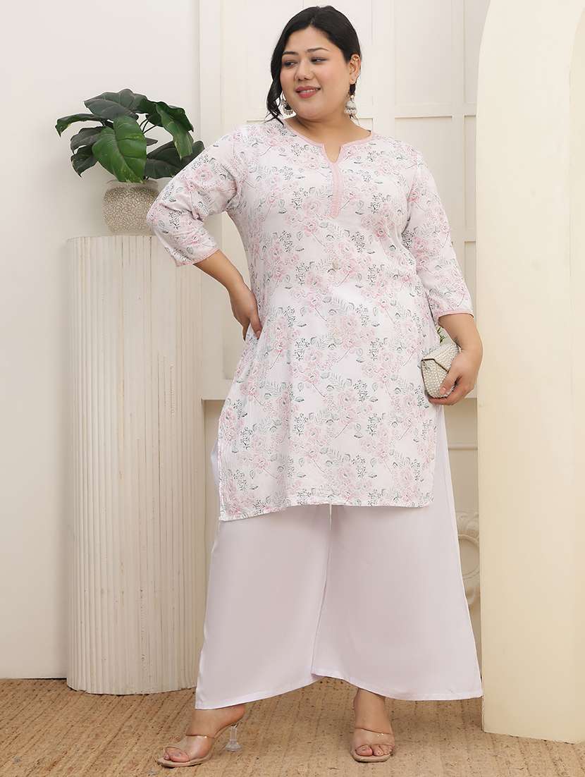 women plus size solid mid rise palazzo - 22378769 -  Standard Image - 5