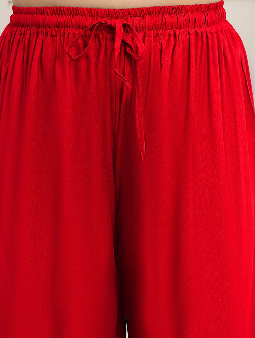 multi colored rayon palazzos - 22378852 -  Standard Image - 5