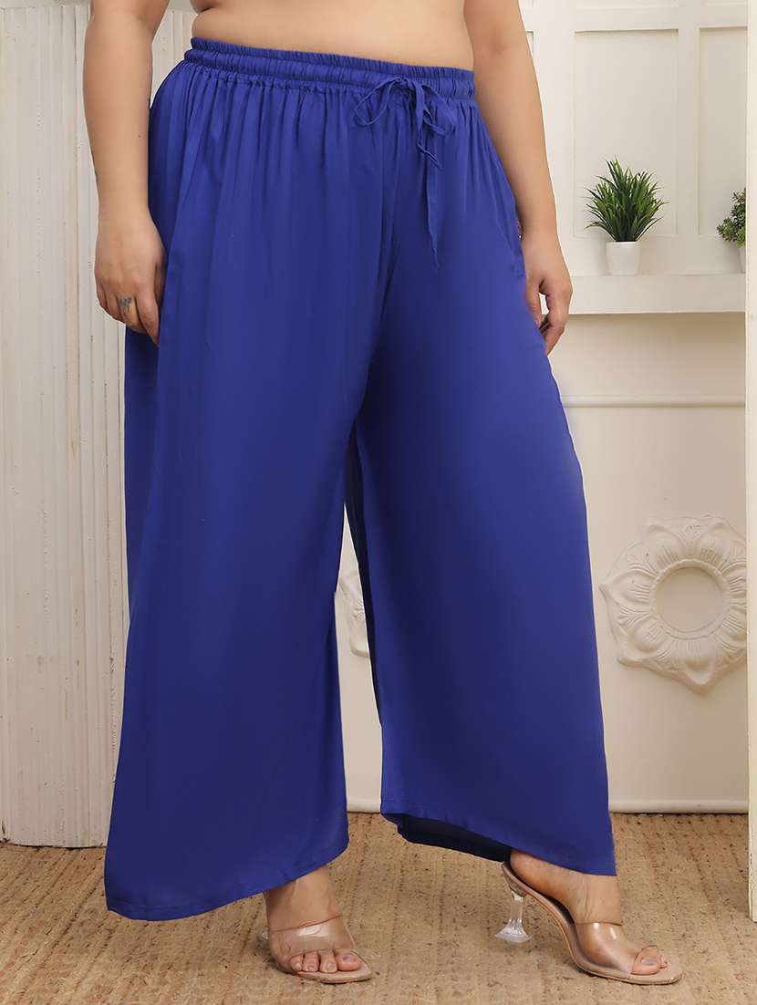 multi colored rayon palazzos - 22378869 -  Standard Image - 3