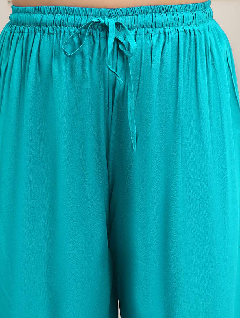 multi colored rayon palazzos - 22378880 -  Standard Image - 5