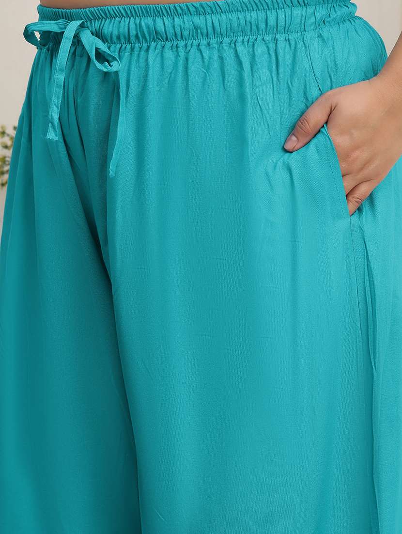 women pack of 2 plus size solid palazzo - 22378980 -  Standard Image - 5