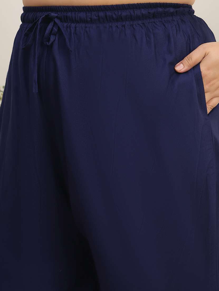 women pack of 2 plus size solid palazzo - 22378996 -  Standard Image - 5