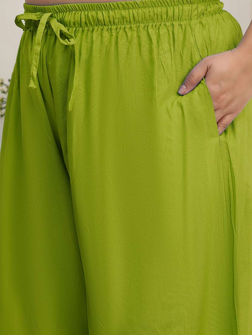 women pack of 2 plus size solid palazzo - 22379095 -  Standard Image - 5
