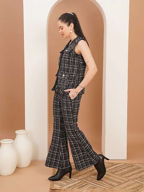 women self designed top and trouser co-ord set - 22379167 -  Standard Image - 3