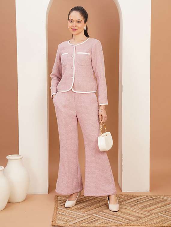 women self designed top and trouser co-ord set