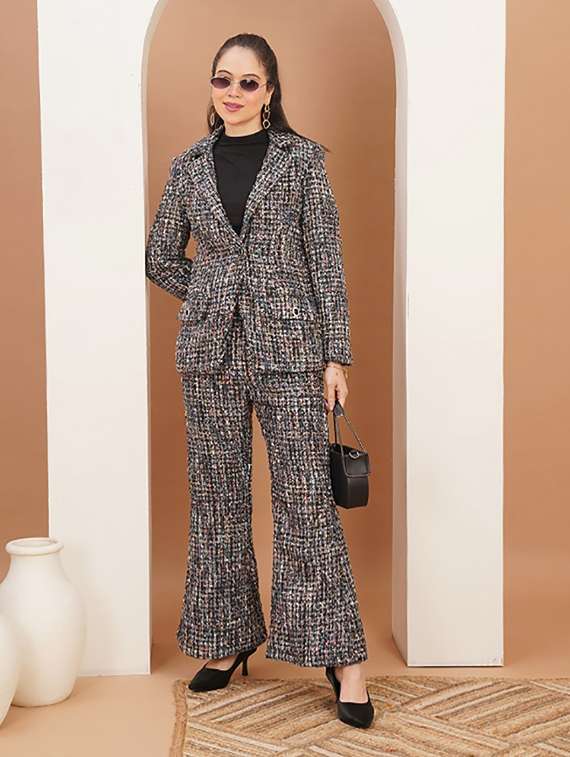 women self designed blazer and trouser co-ord set