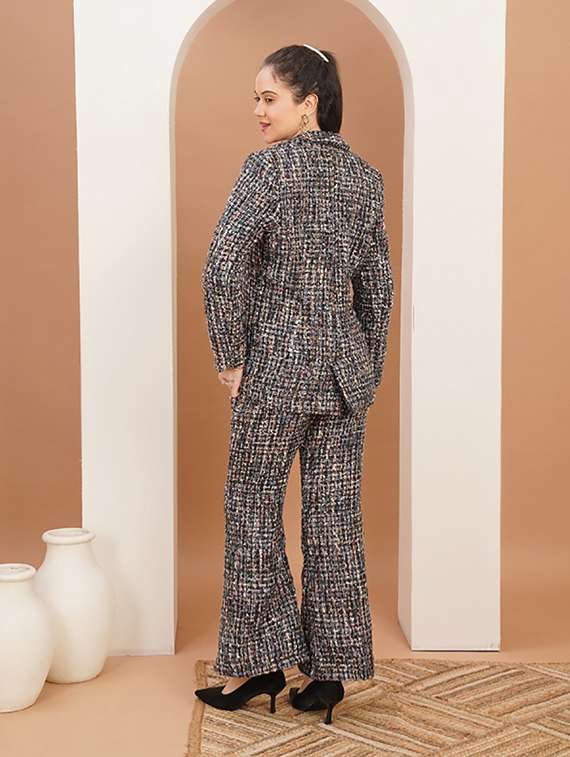 women self designed blazer and trouser co-ord set - 22379201 -  Standard Image - 3