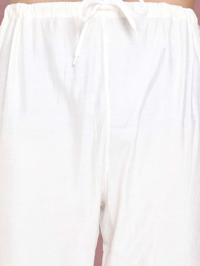 men solid with work mandarin neck kurta pyjama set - 22379215 -  Standard Image - 5