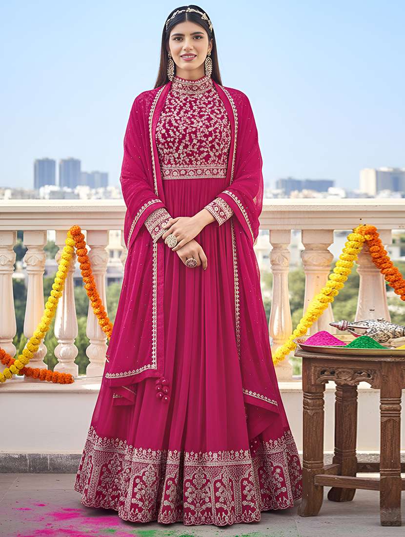 women solid with work semi-stitched suit set
