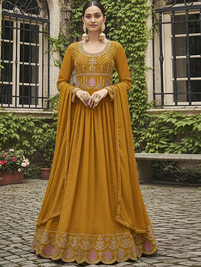 women solid with work semi-stitched suit set
