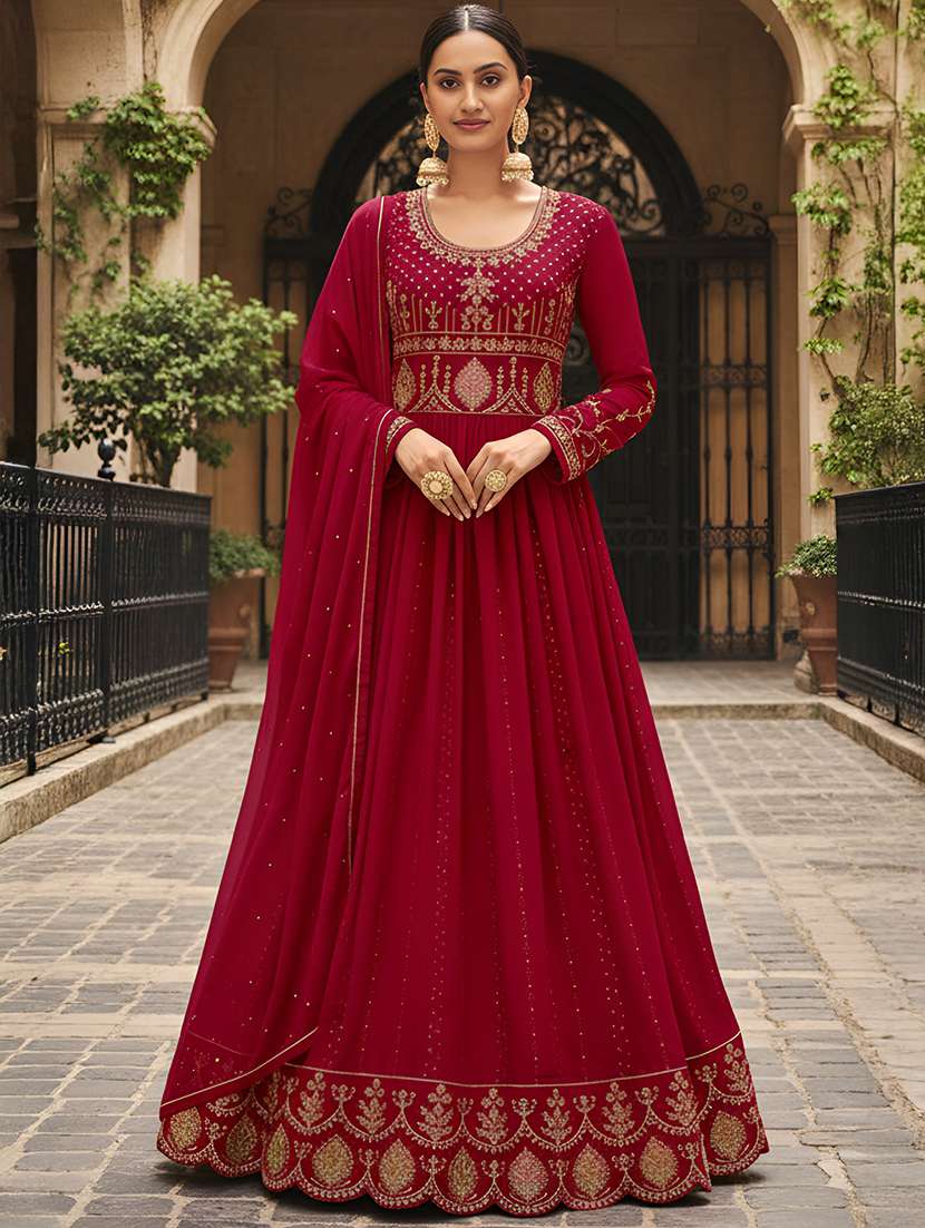 women solid with work semi-stitched suit set