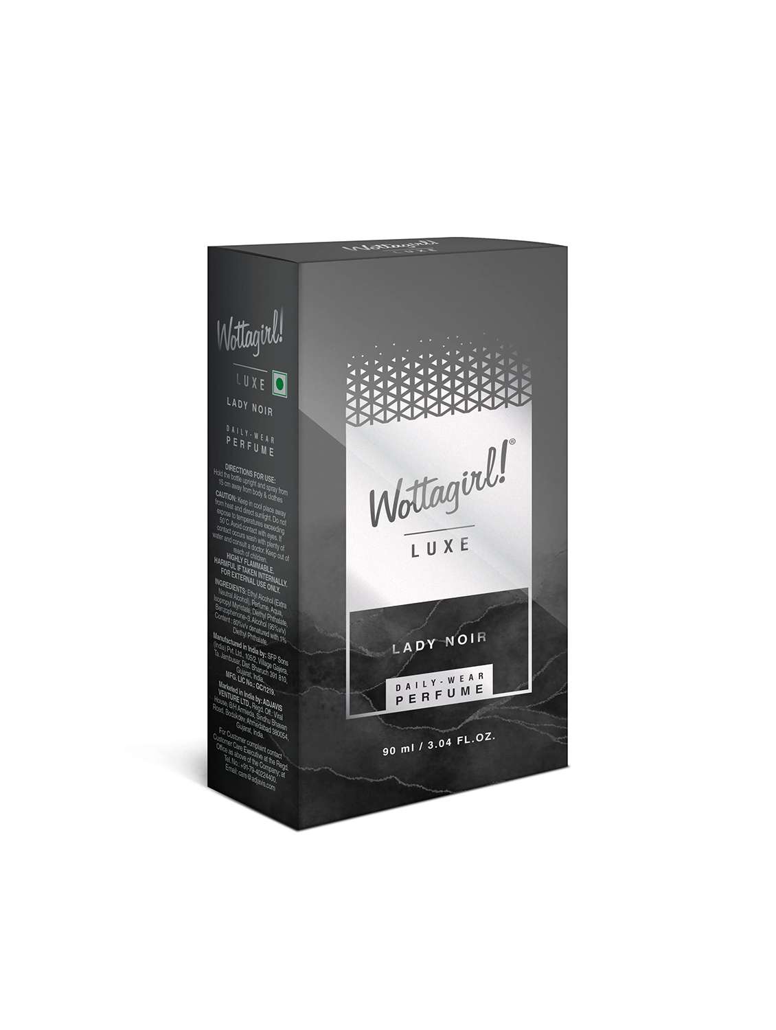 wottagirl! luxe lady noir long lasting perfume- for women (90ml) - 22379323 -  Standard Image - 3