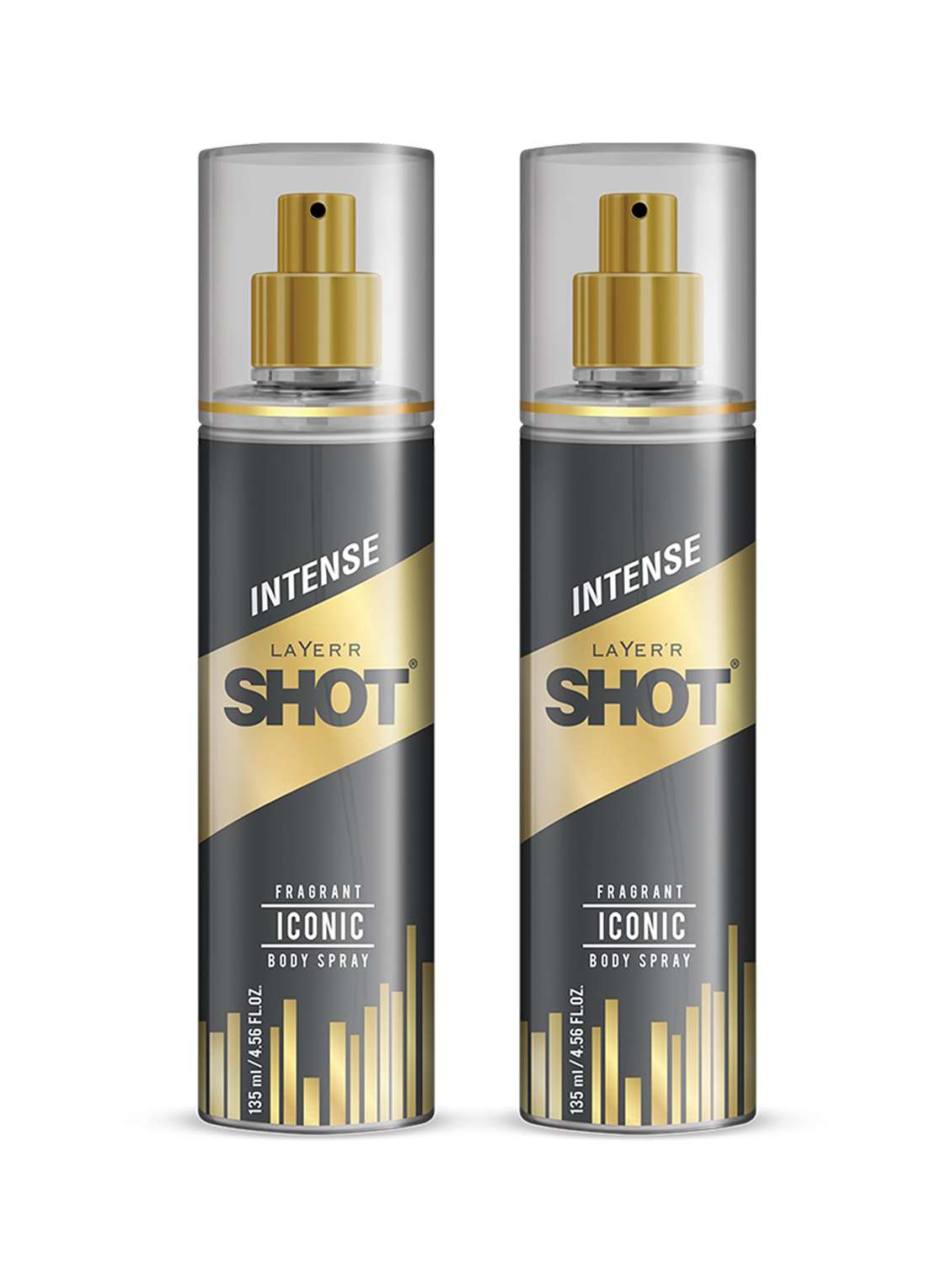 layer'r shot iconic long lasting fragrance body spray  -  for men (270 ml, pack of 2)