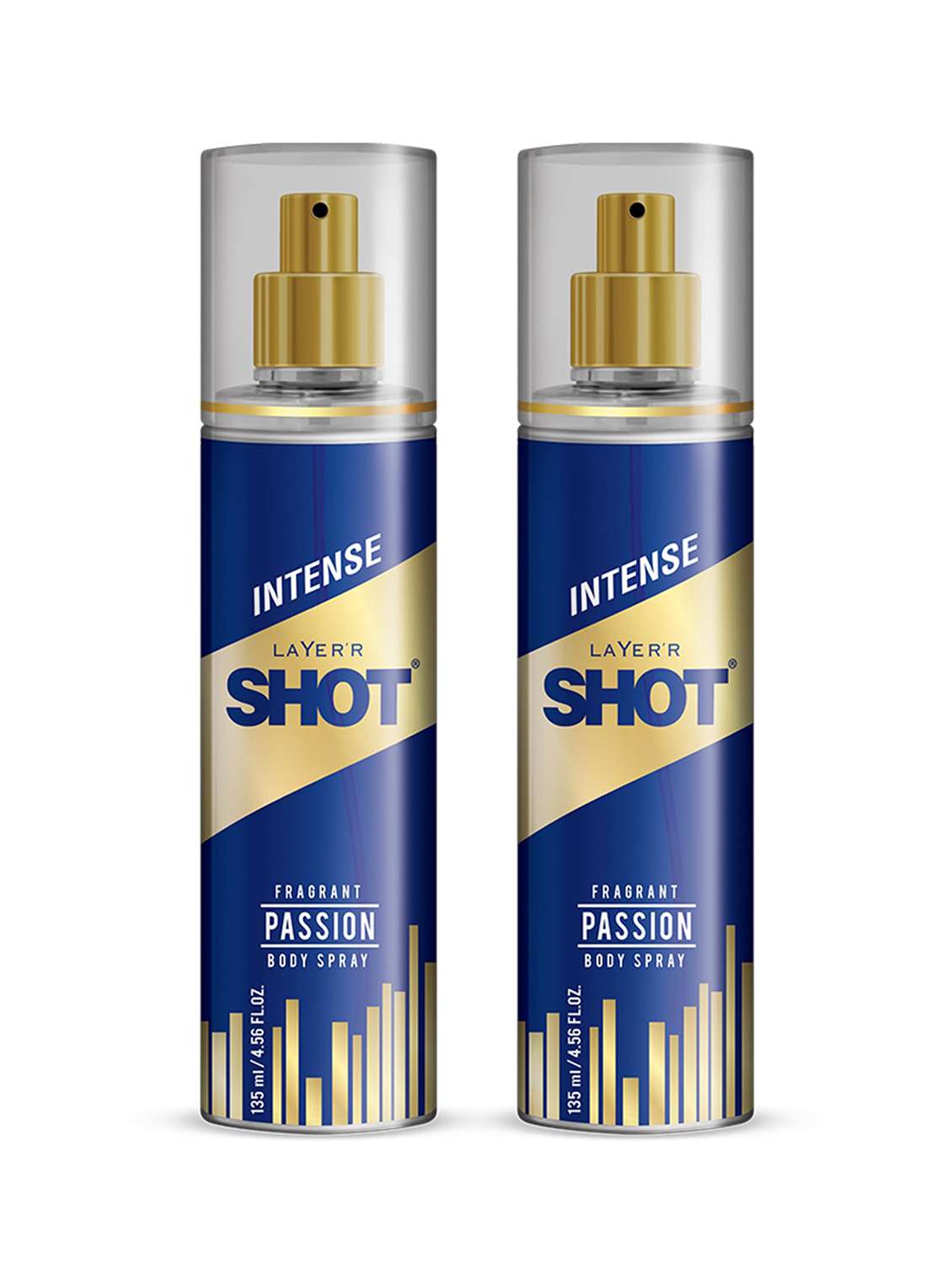 layer'r shot iconic long lasting fragrance body spray  -  for men (270 ml, pack of 2)