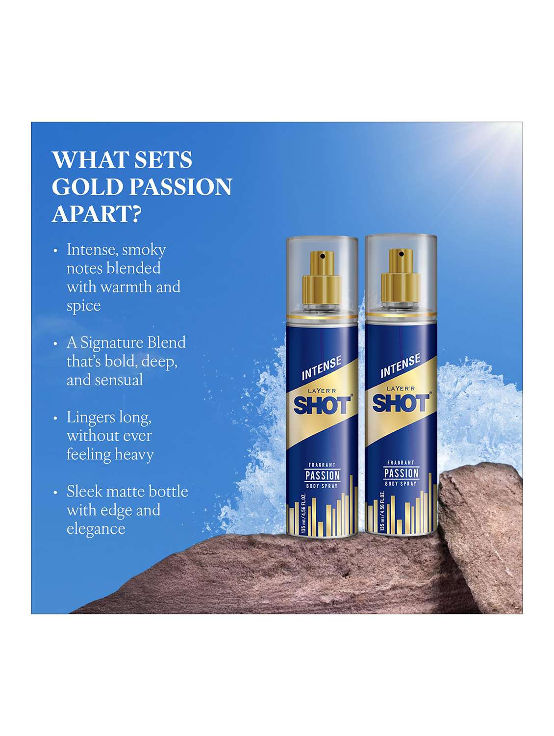 layer'r shot iconic long lasting fragrance body spray  -  for men (270 ml, pack of 2) - 22379381 -  Standard Image - 3