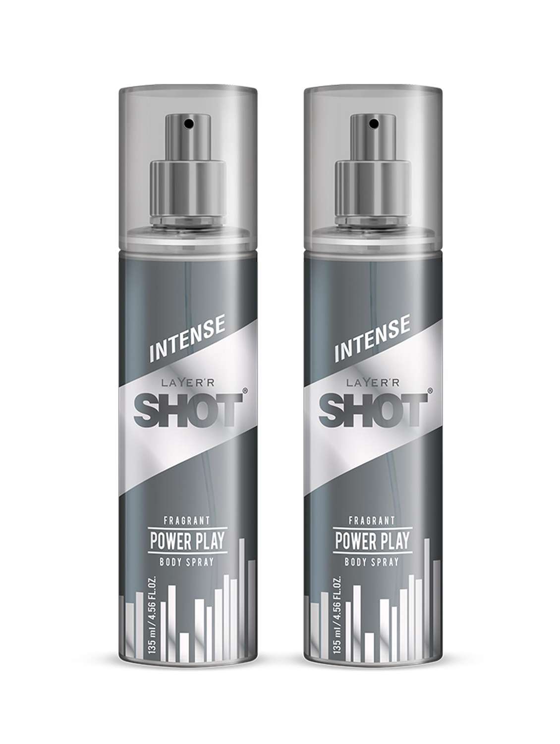 layer'r shot iconic long lasting fragrance body spray  -  for men (270 ml, pack of 2)