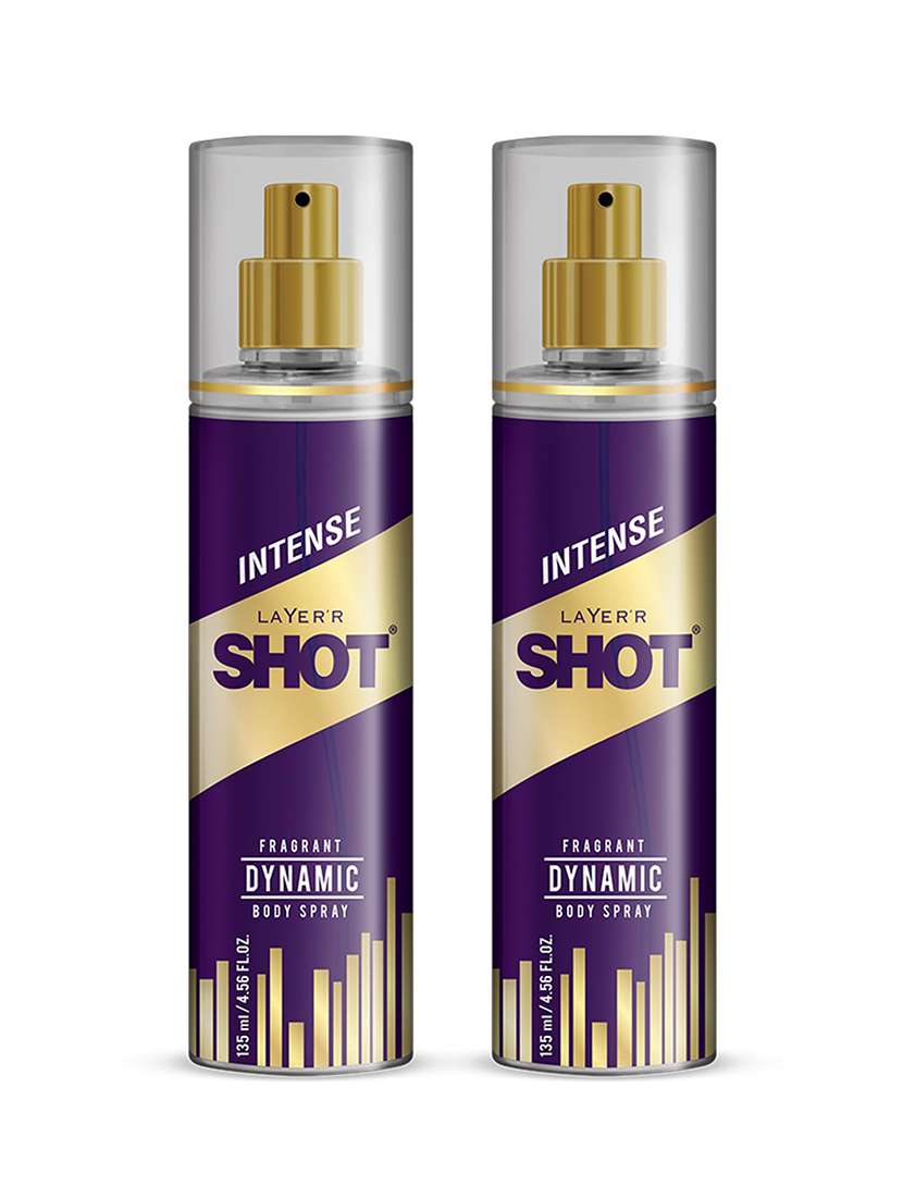 layer'r shot iconic long lasting fragrance body spray  -  for men (270 ml, pack of 2)