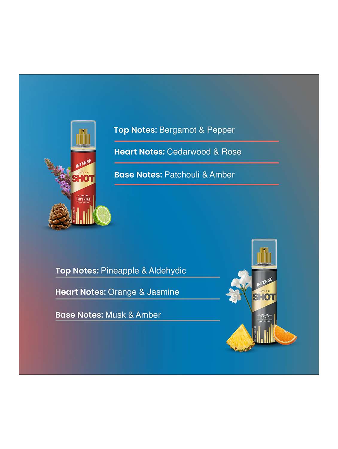  long lasting fragrance body spray  -  for men pack of 4 - 22379386 -  Standard Image - 3