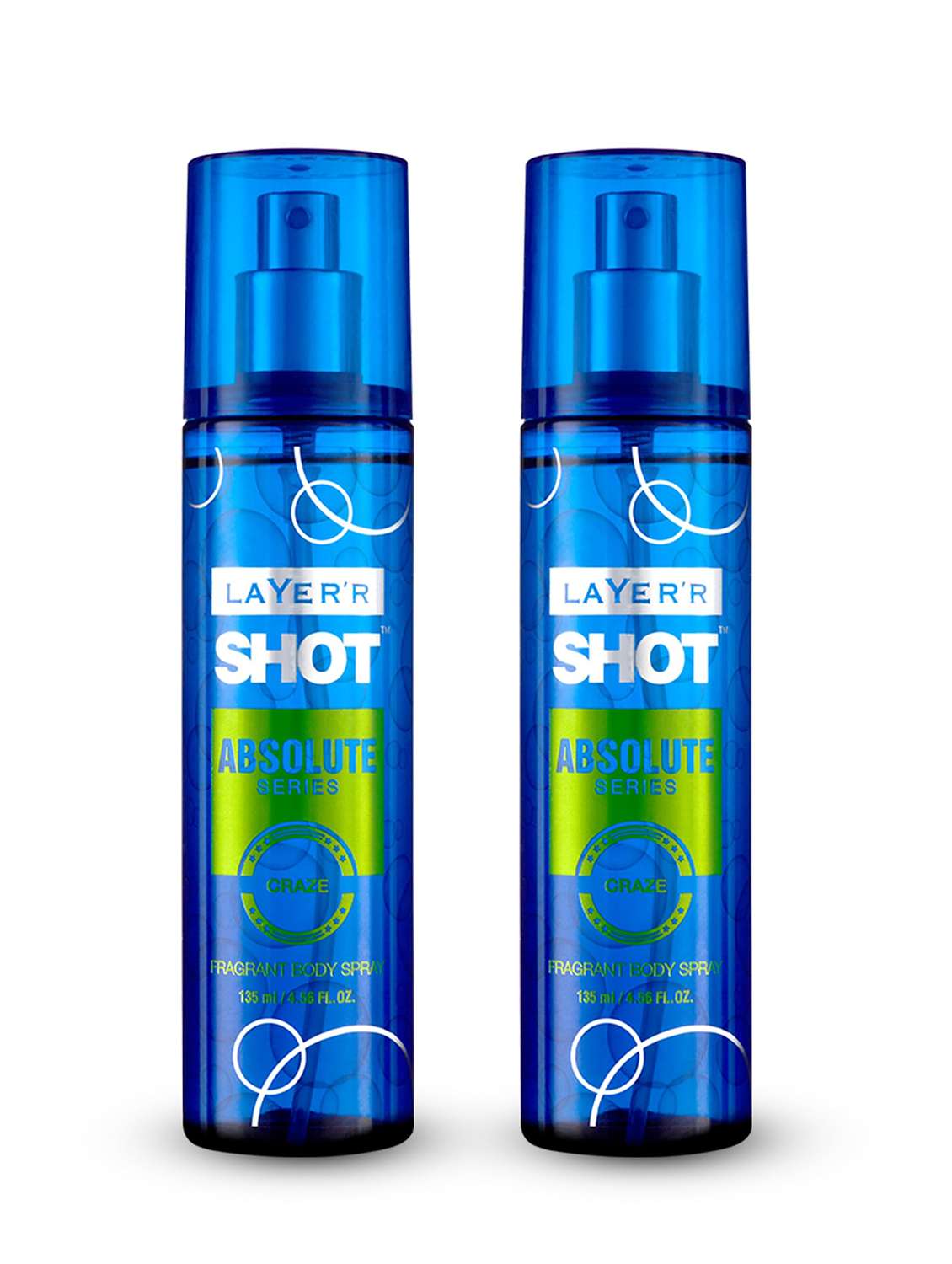 long lasting fragrance body spray  -  for men pack of 2
